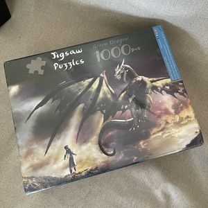 Ingooood Wooden Jigsaw Puzzle 1000 Pieces for Adult - Green Dragon